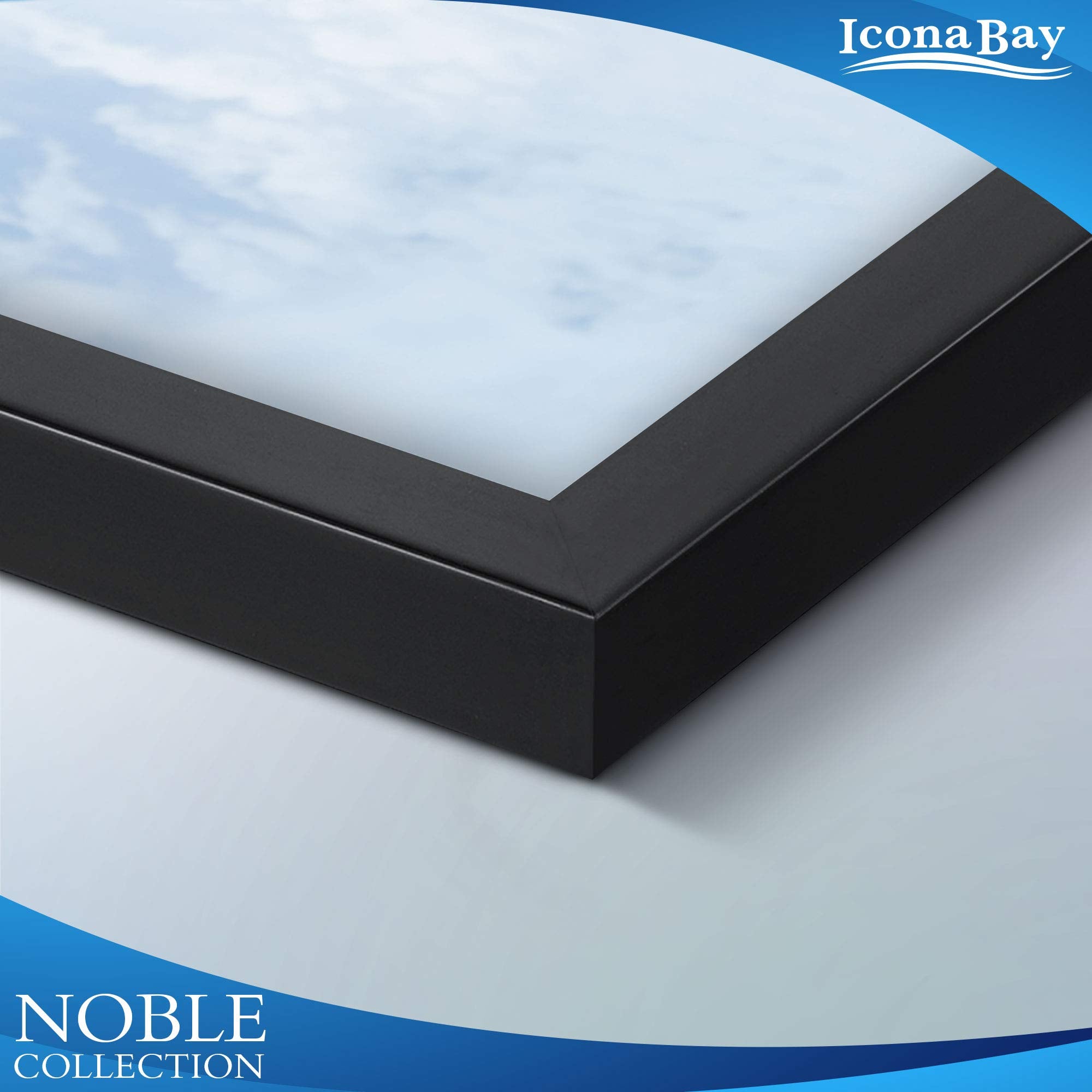 Icona Bay 4X6 Picture Frames (Black, 6 Pack), Modern Professional Frame Set, Noble Collection