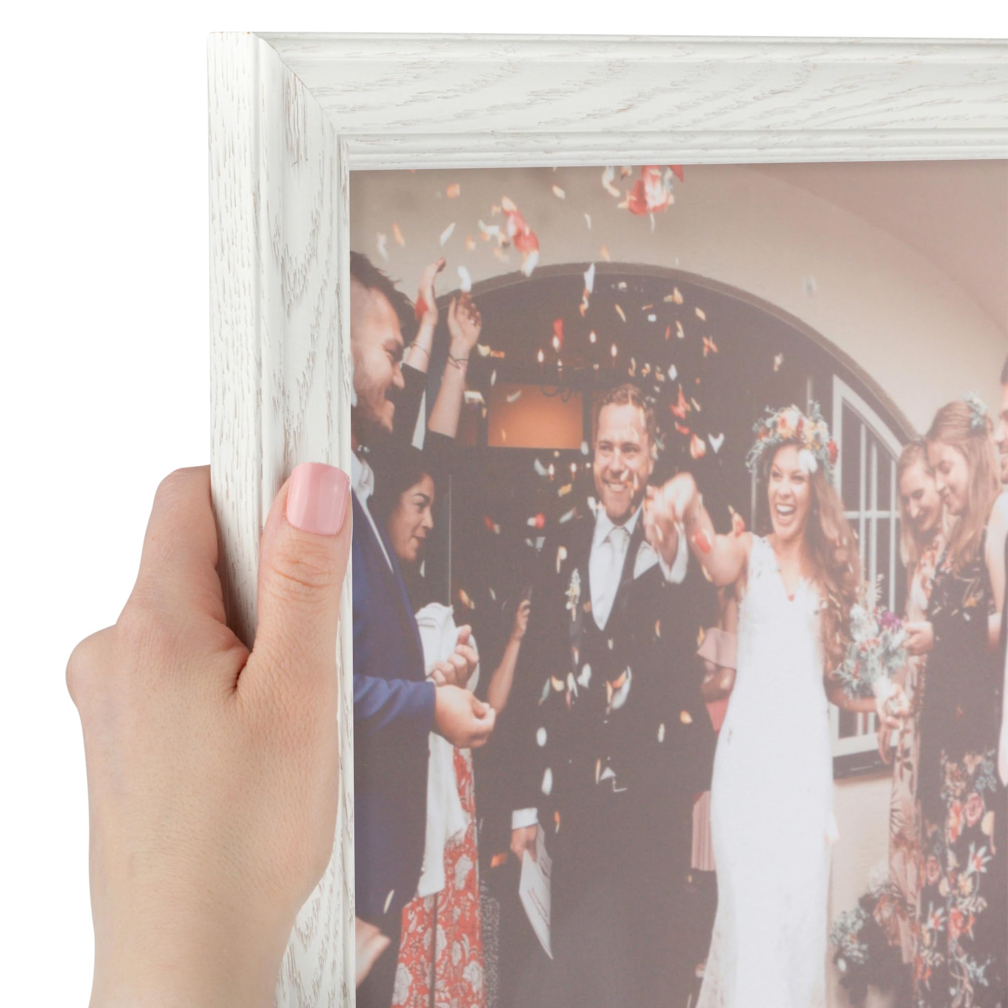 ArtToFrames 28x28 Inch White Picture Frame, This 1.25 Inch Custom Wood Poster Frame is White, Great for Your Art or Photos - Com