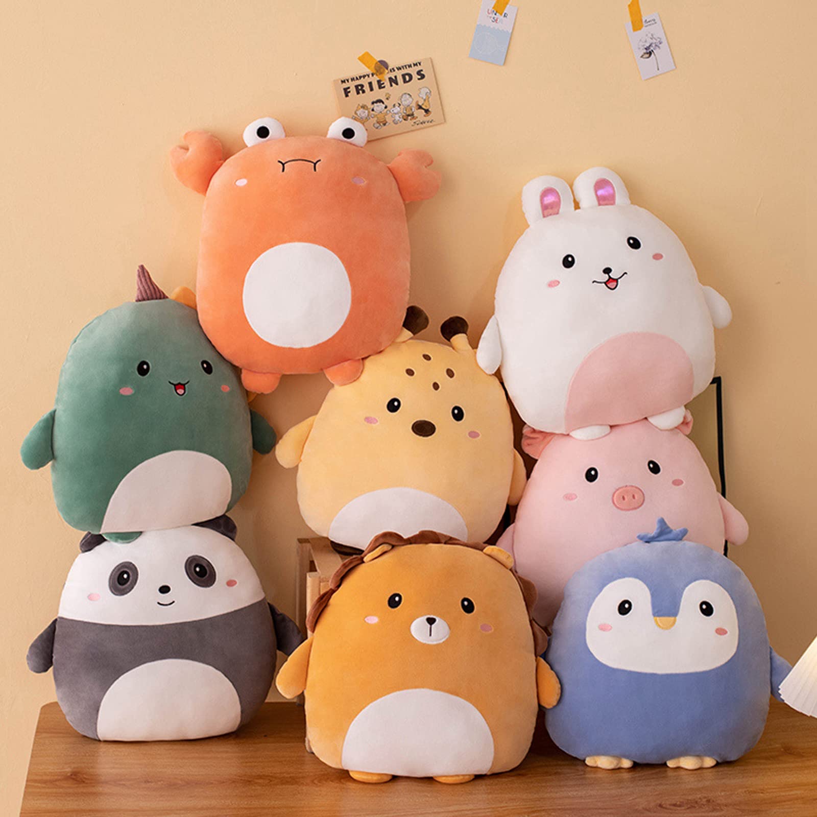 Grafingy Crab Stuffed Animal Plush Pillow, 16 Inch Crab Plushies Toy Kawaii Crab Plush Throw Pillow Gifts For Room Decor Kids Bi