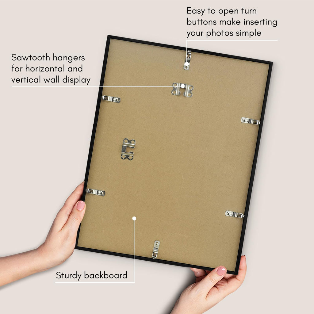 Americanflat 12X15 Picture Frame With Polished Plexiglass - Streamline Collection - Thin Border Picture Frame For Wall Display -