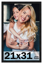 21x31 Frame Black Picture Frame - Complete Modern Photo Frame Includes UV Acrylic Shatter Guard Front, Acid Free Foam Backing Bo