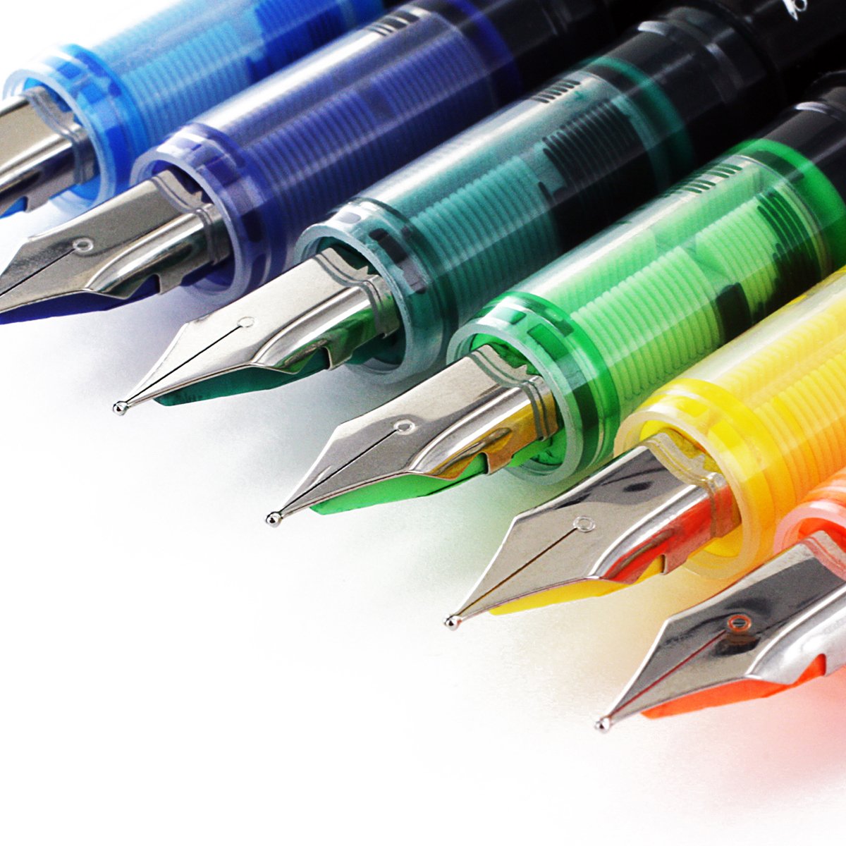 Thornton'S Office Supplies Disposable Fountain Pens, Medium Point, Assorted Colors, Pack Of 12 (Tos-Dfpast12M)