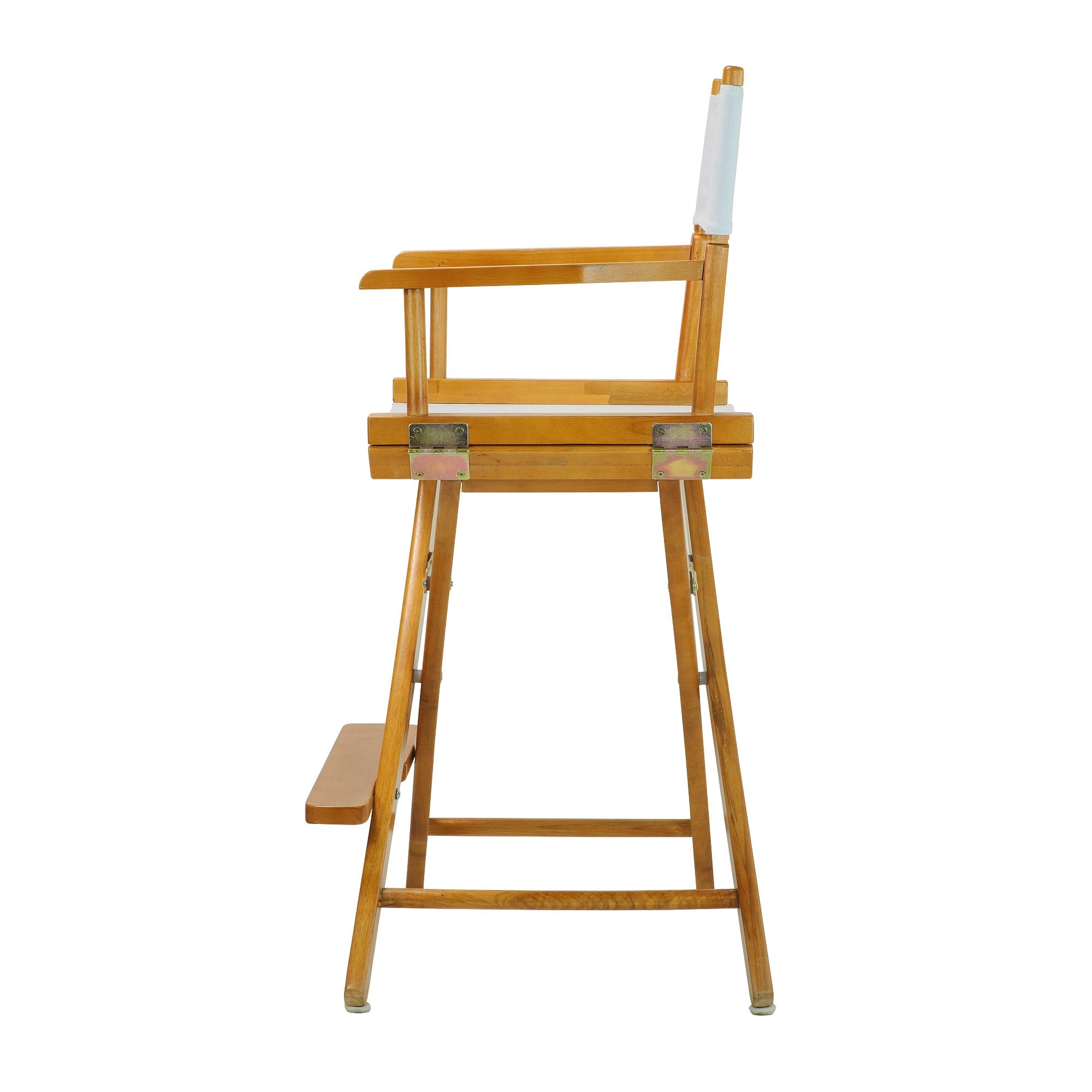 Casual Home 24" Director's Chair Honey Oak Frame-with White Canvas, Counter Height