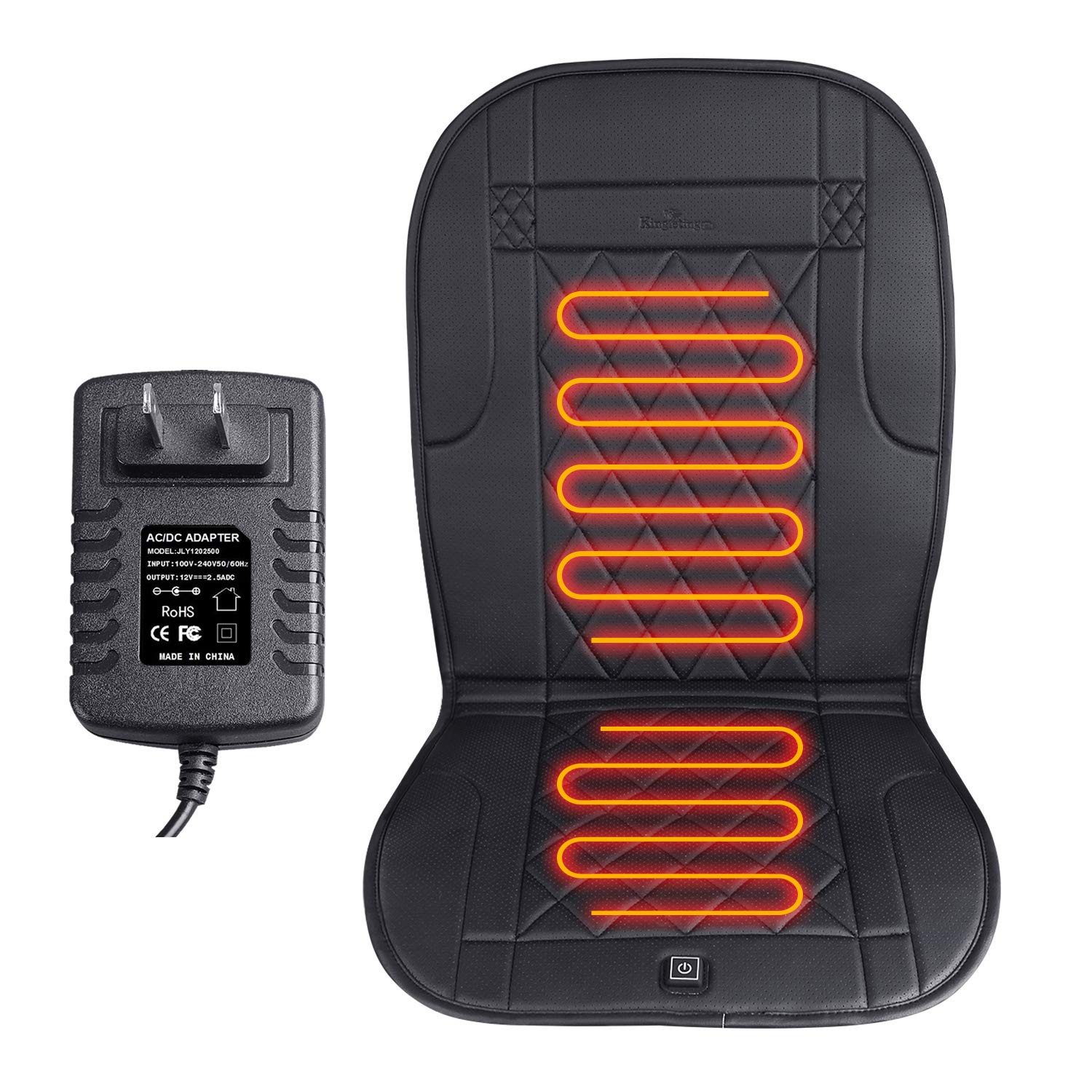 KINGLETING Heated Seat Cushion with Pressure-Sensitive,Heating Chair Pad for Home, Office and More