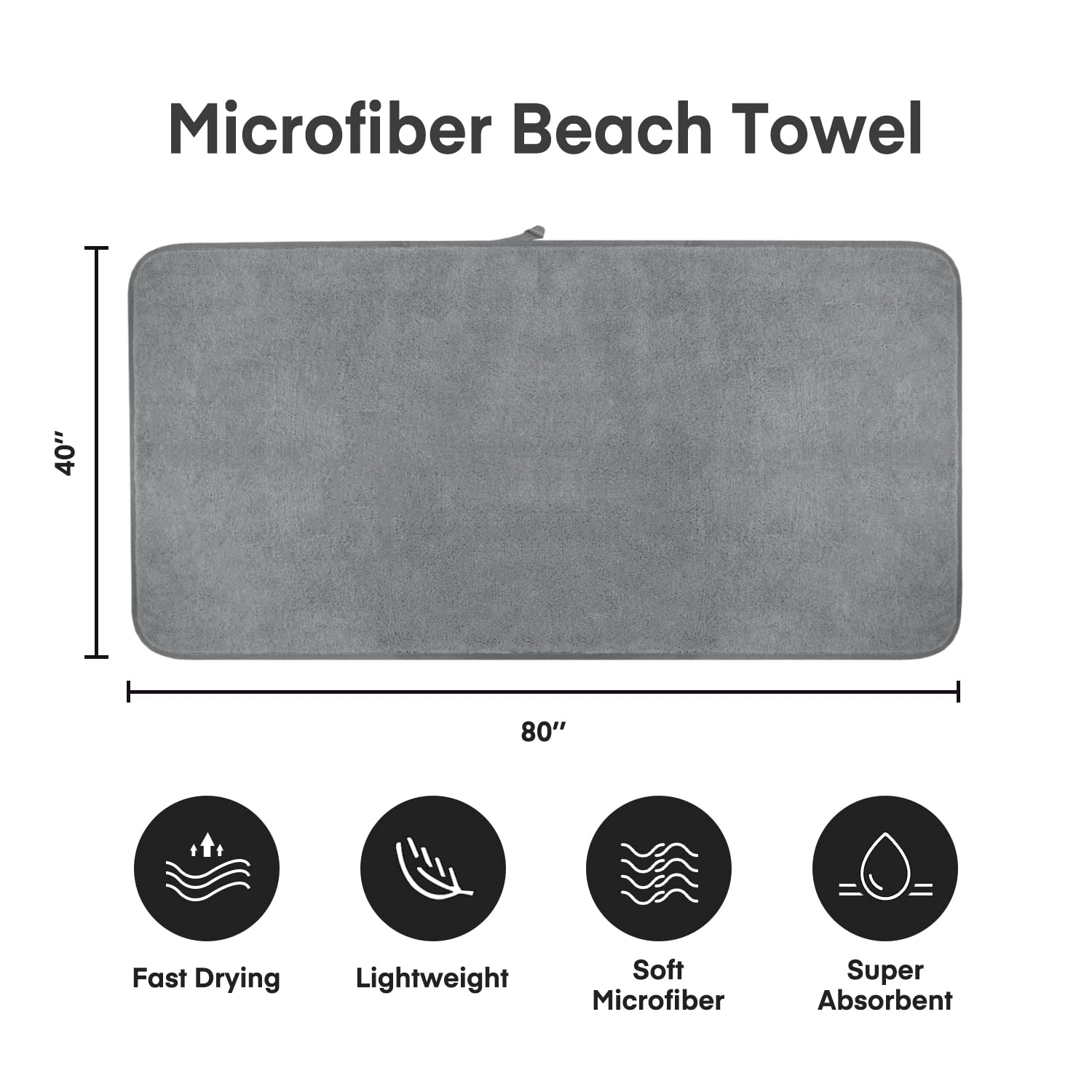 Jml Luxury Hotel & Spa Oversized Bath Towels (2 Pack, 40''X80'') - 350Gsm High-Density Fleece Towel Sets - Super Soft And Absorb