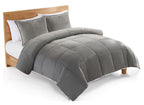 UGG Blissful Queen Comforter Set with 2 Pillow Shams, Reversible Quilted Bedding, Seal Grey, Polyester