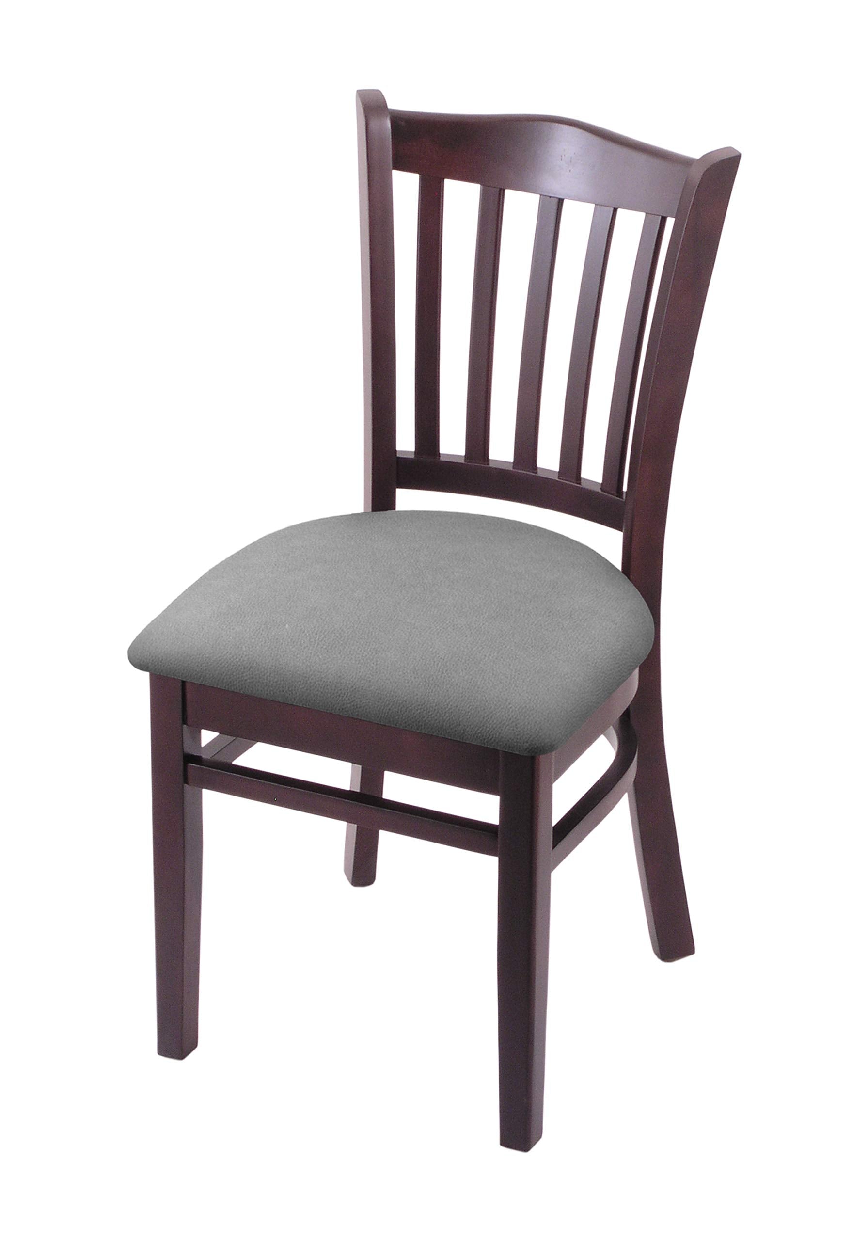 Holland Bar Stool Co. 3120 18 Chair with Dark Cherry Finish and Canter Folkstone Grey Seat