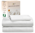 California Design Den Soft 100% Cotton Sheets Twin Size, Ivory Twin Sheet Set With Sateen Weave, Cooling Sheets - Ivory
