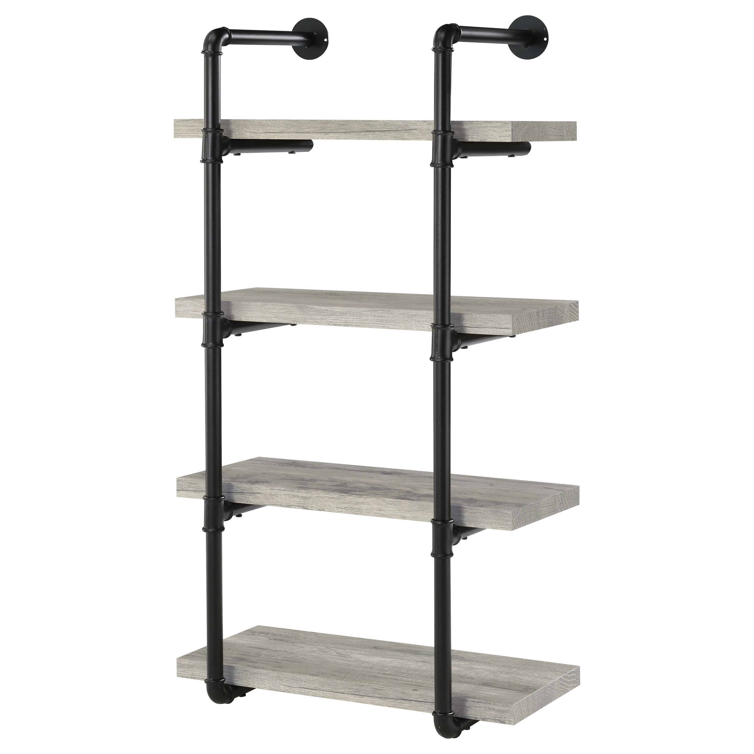 Coaster Home Furnishings Elmcrest 24-inch 4-Shelf Wall Bookshelf Grey Driftwood