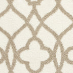 HomeRoots Decor 3'3' x 5'3' Microfiber Ivory/Beige Area Rug