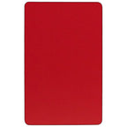 Flash Furniture 24''W x 60''L Rectangular Red HP Laminate Activity Table - Height Adjustable Short Legs