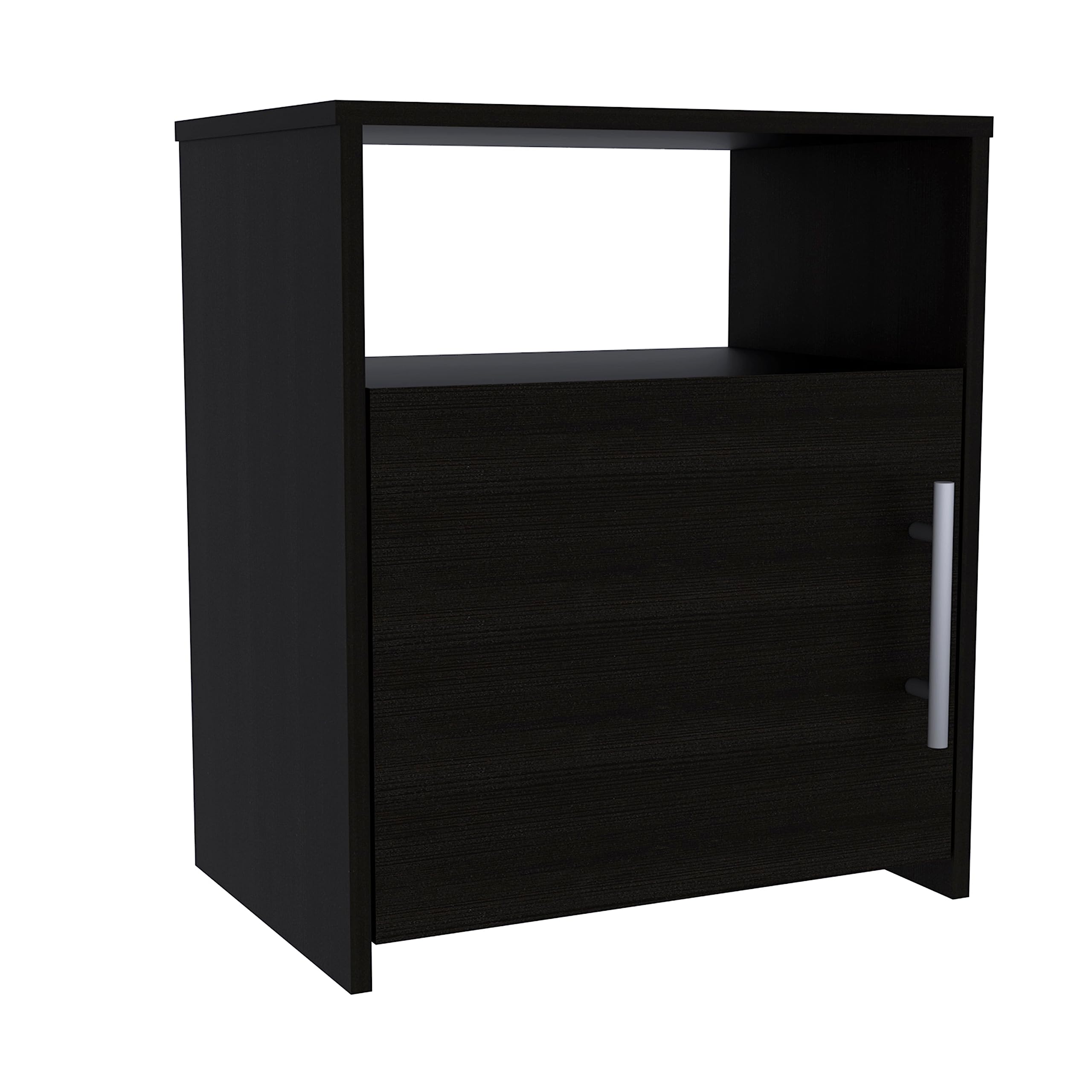 DEPOT E-SHOP Patten 2 Piece Bedroom Set, Drawer Dresser + Nightstand, Black/Light Oak