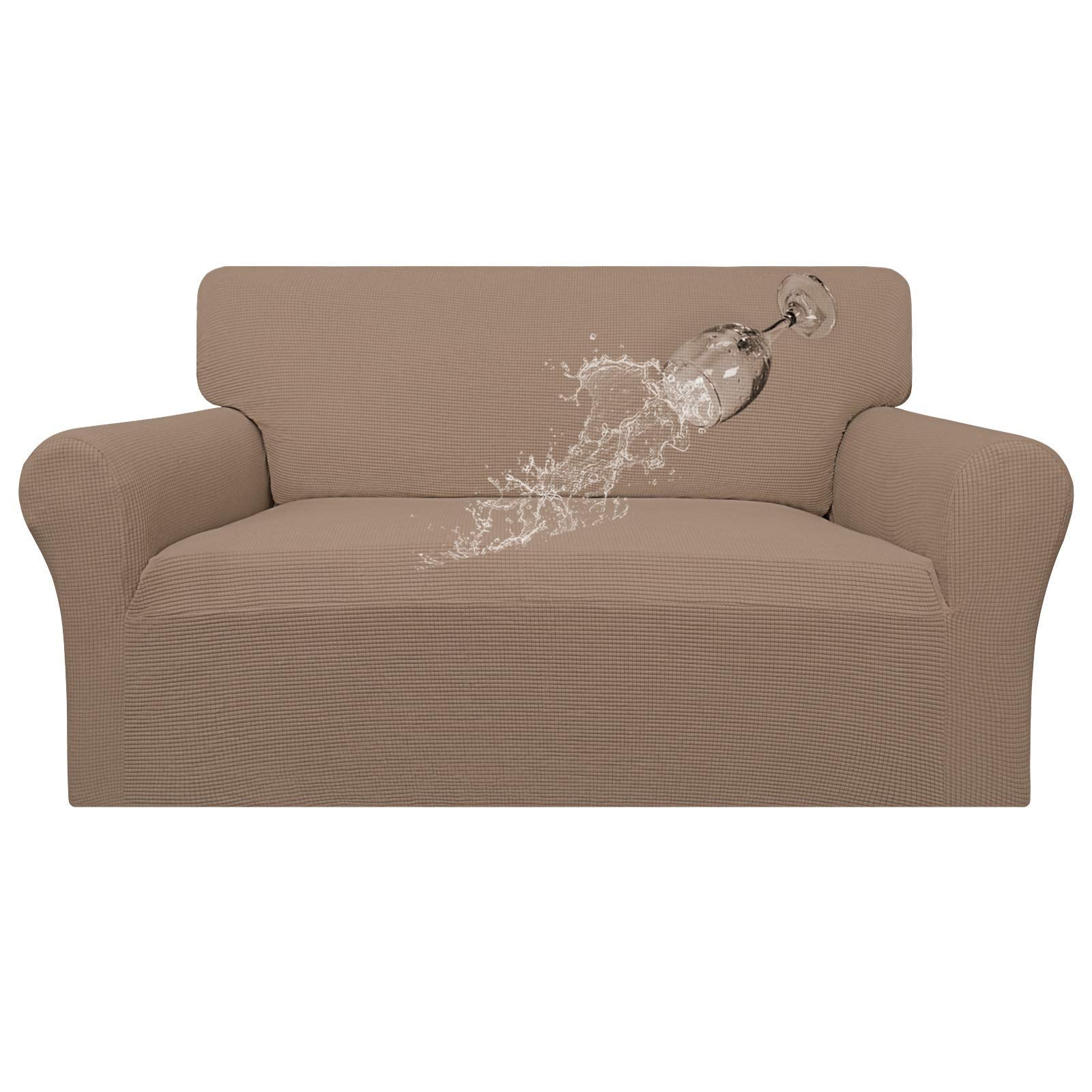 Easy-Going 100% Waterproof Oversized Loveseat Couch Cover, Dual Waterproof Sofa Cover, Stretch Jacquard Sofa Slipcover, Leakproo
