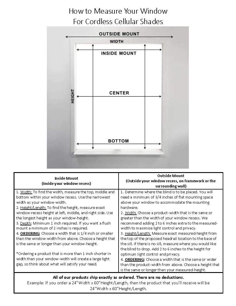 Arlo Blinds Single Cell Light Filtering Cordless Cellular Shades, Color: Cream, Size: 36'' W X 72'' H