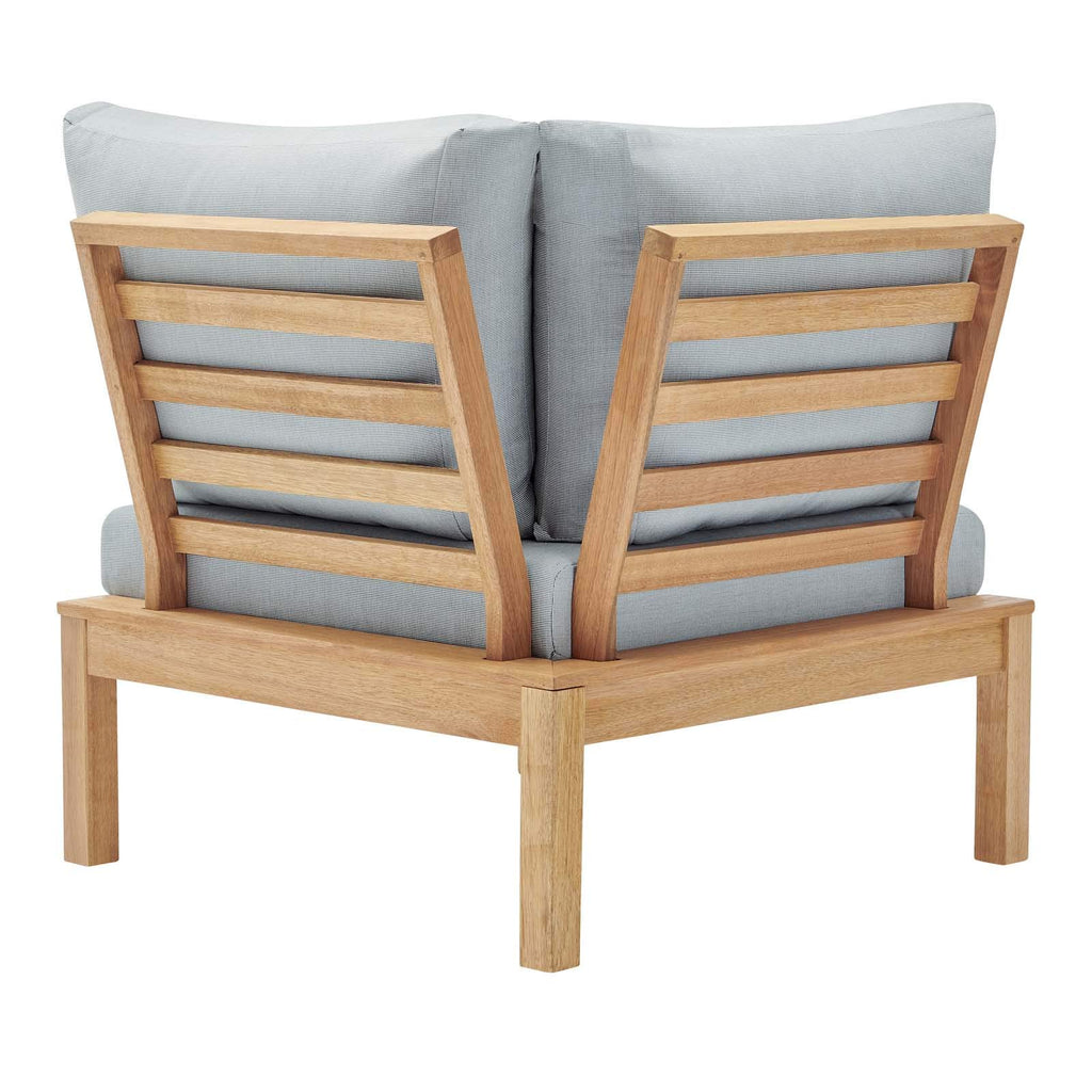 Modway Eei-3694-Nat-Lbu Freeport Corner Chair, Natural Light Blue
