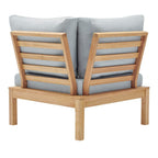 Modway Eei-3694-Nat-Lbu Freeport Corner Chair, Natural Light Blue