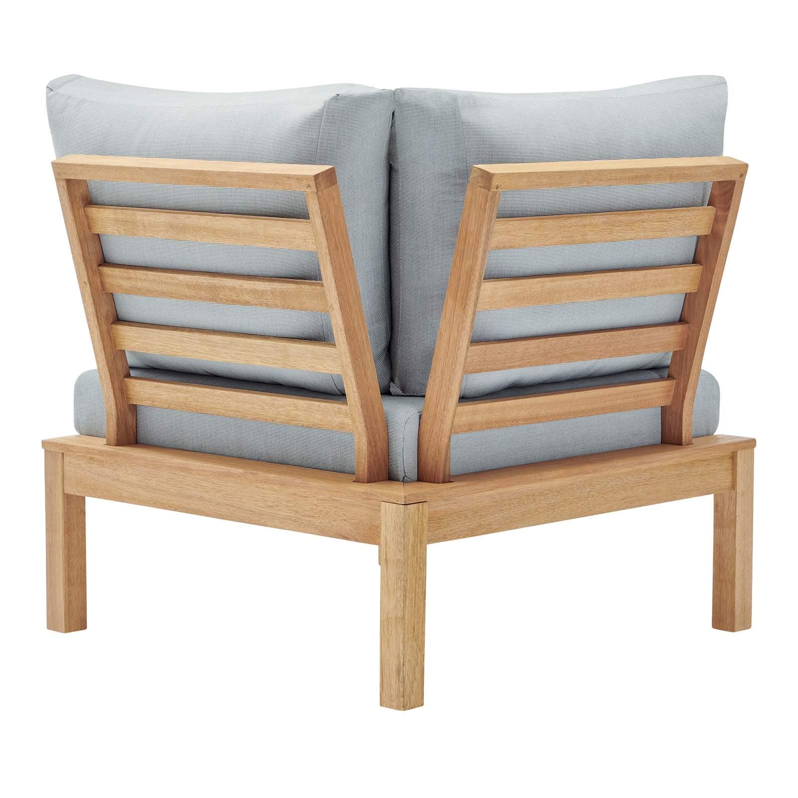 Modway Eei-3694-Nat-Lbu Freeport Corner Chair, Natural Light Blue