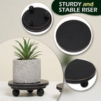 Defined Deco Mini Risers For Display,Wood Risers For Decor,Small 4   Round Wooden Riser, Farmhouse Wood Riser, Rustic Pedestal D