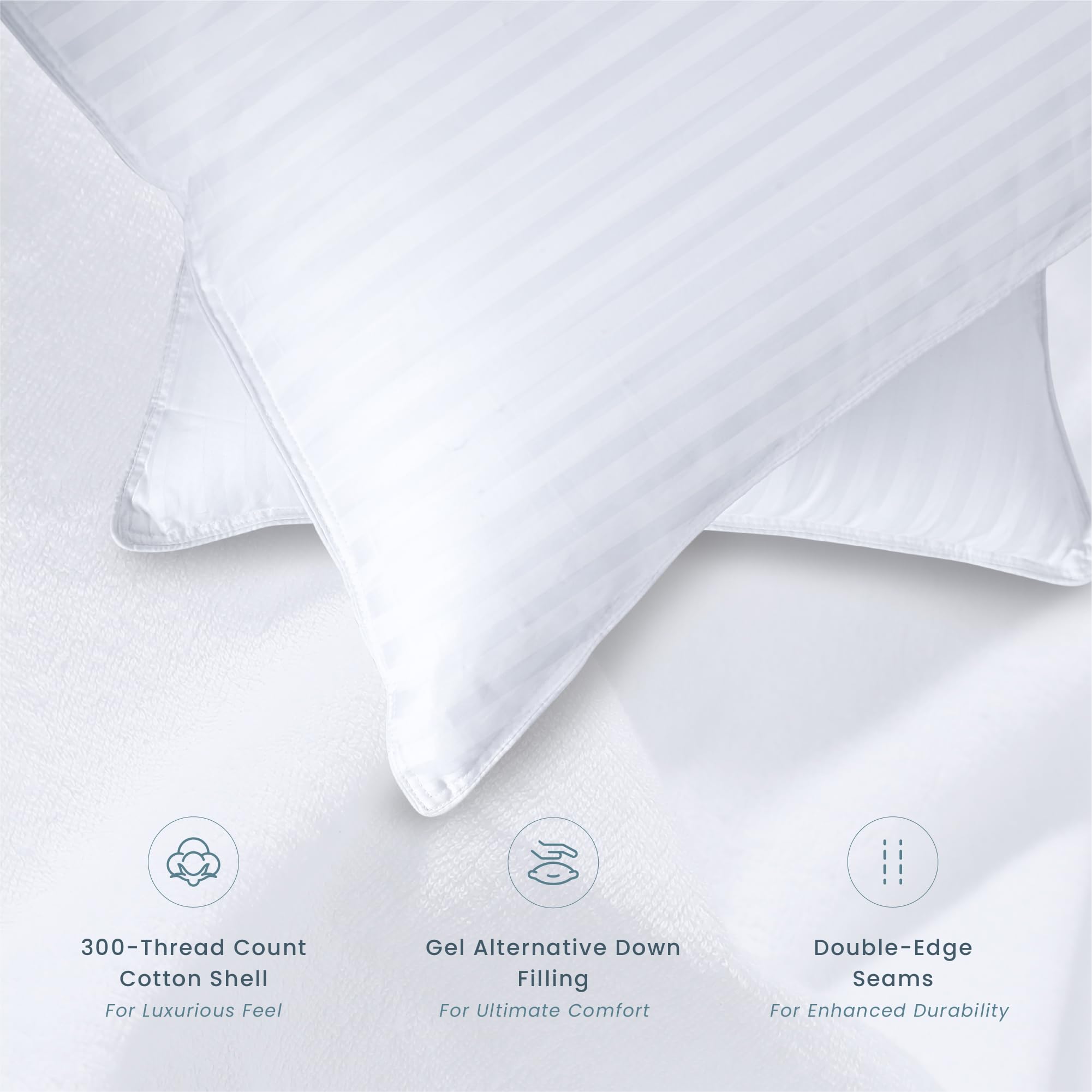 Threadmill Soft Bed Pillows King Size Set Of 2 | Down Alternative Cooling Bed Pillow For Sleeping | Soft Pillows For Bed | 20 X