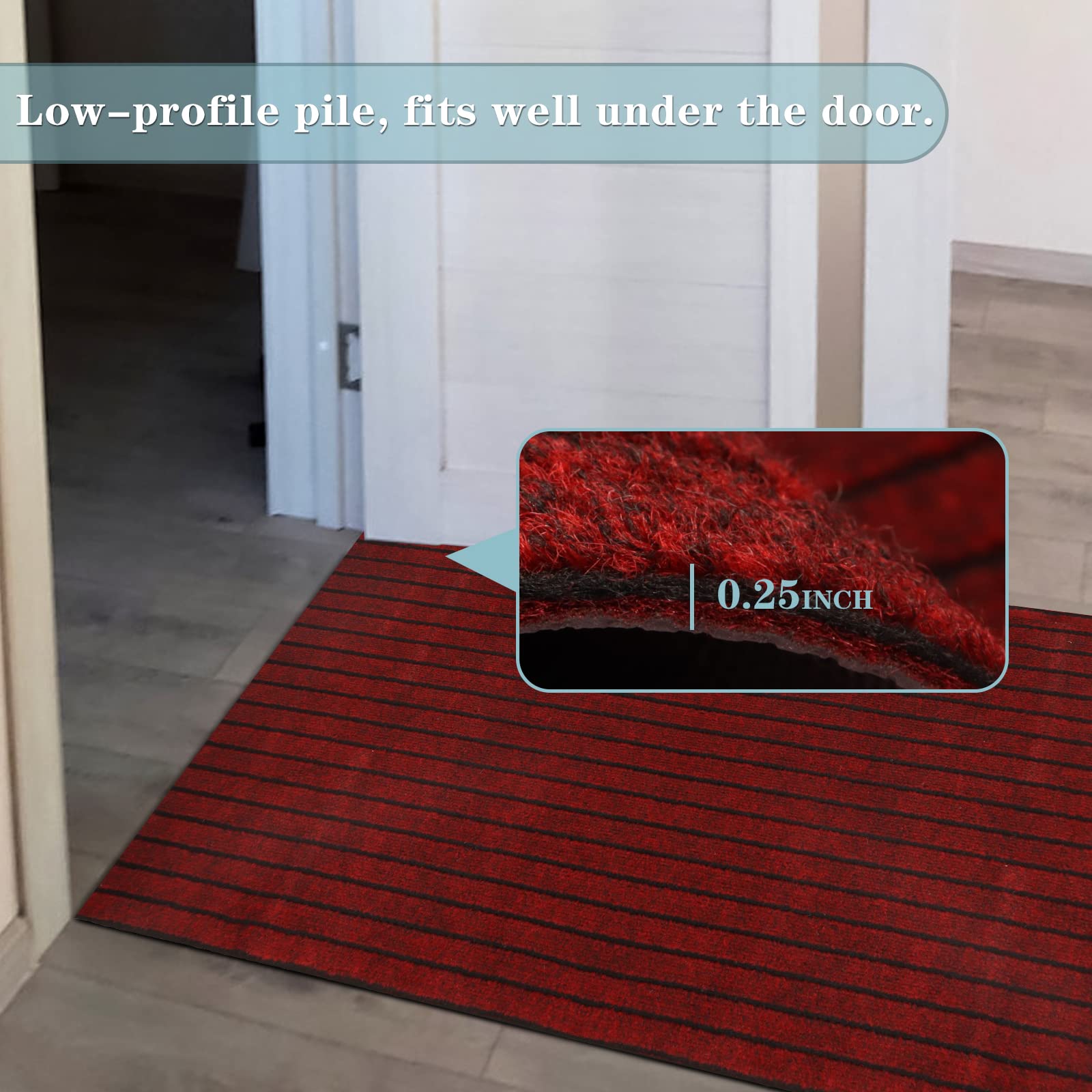 Runner Rug 3Ft X 43Ft, Ayoha 2'-82' Utility Carpet Runner For Entryway Hallway Aisles Balcony Garages, Area Rugs With Non-Slip R