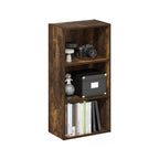 Furinno Luder 3-Tier Open Shelf Bookcase, Amber Pine