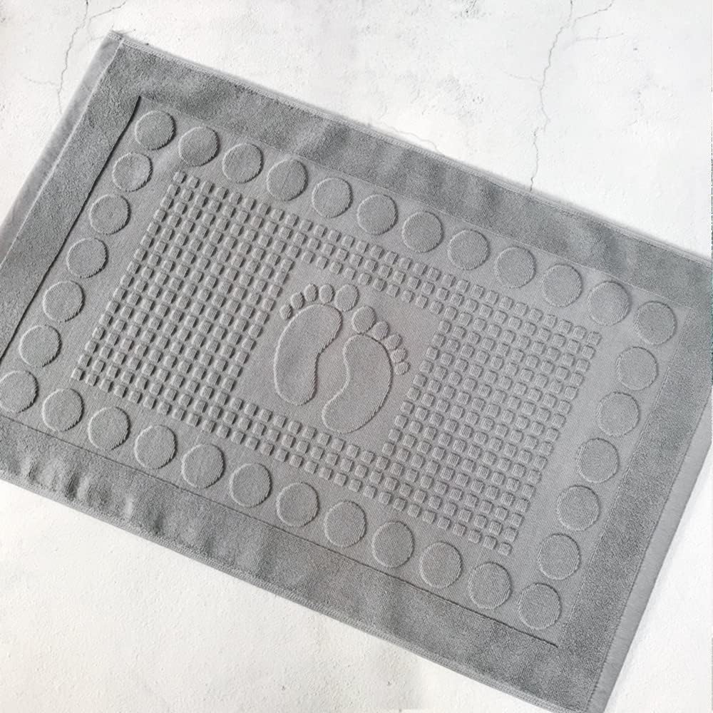Bath Mats [Not A Bathroom Rug] Cotton Banded Machine Washable Shower Bathroom Floor Towel Terry Towelling Tub Shower Bathroom Ma