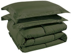 Chezmoi Collection 3-Piece Down Alternative Comforter Set (Queen, Cypress Green)