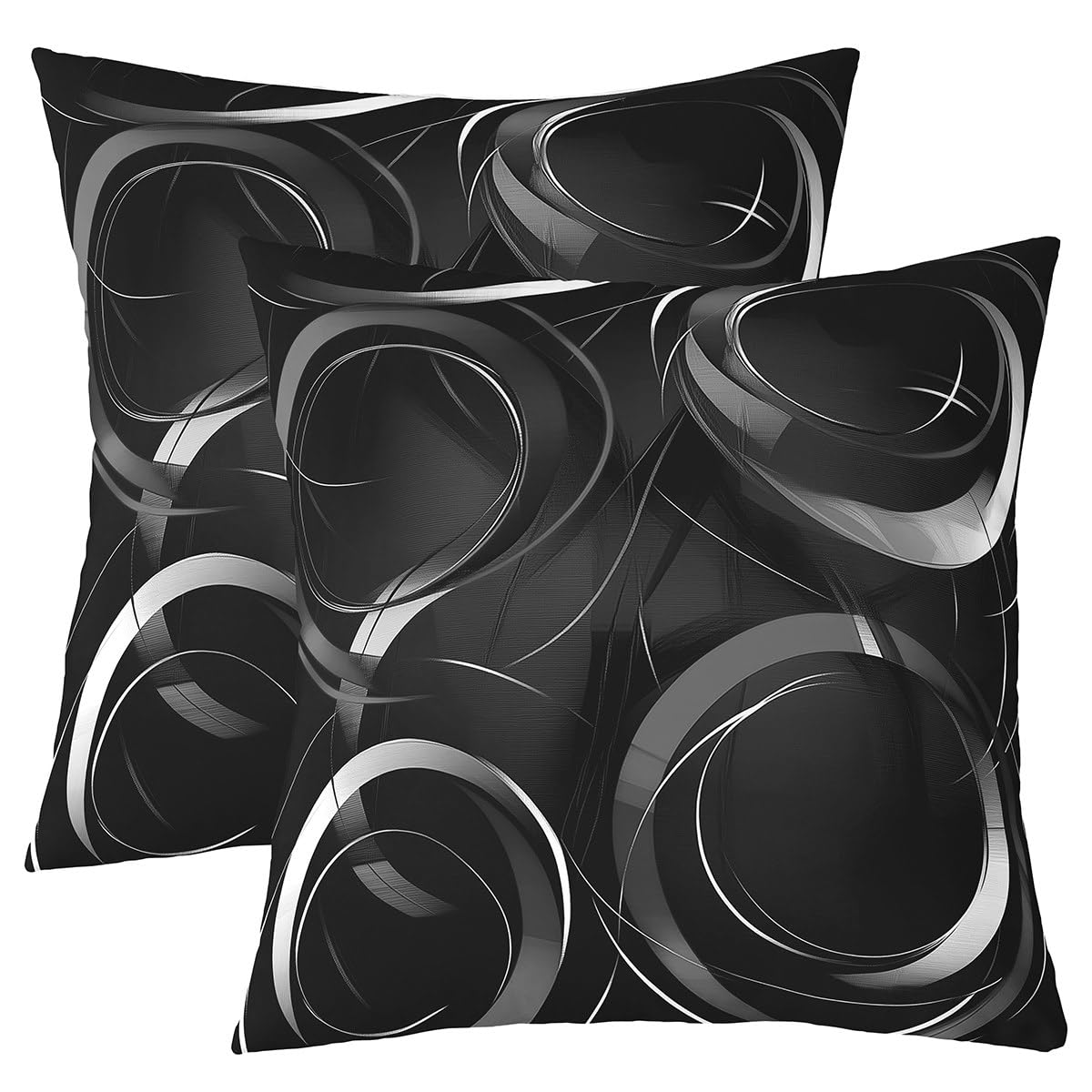 Feelyou Throw Pillow Covers for Couch Sofa Bed,Set of 2 Geometric Circle Decorative Pillows Cushion Covers,Modern Abstract Art G