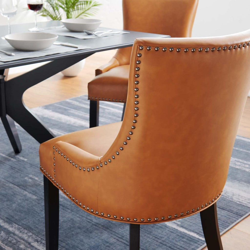 Modway Marquis Vegan Leather Dining Chair In Tan