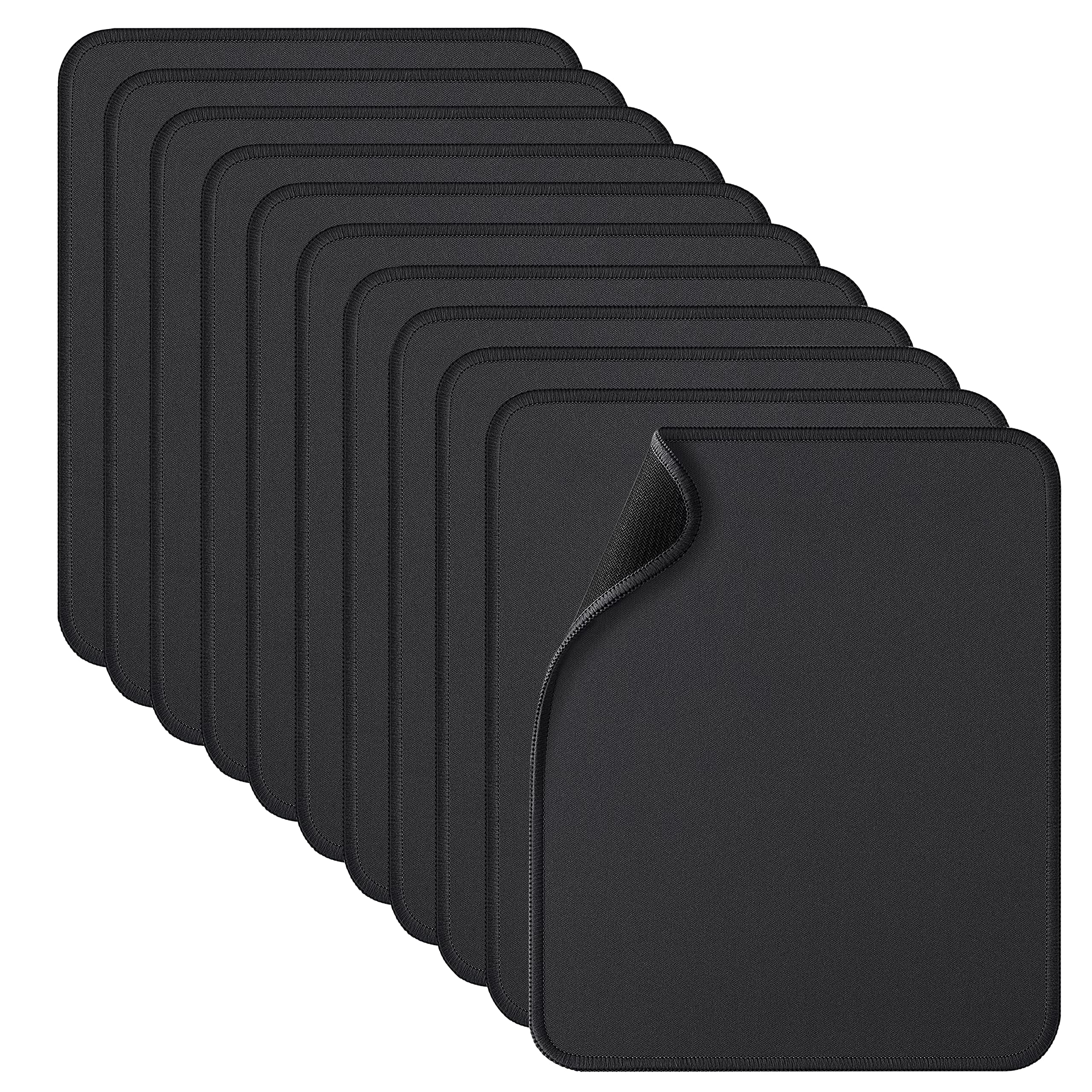 Zhithink 11 Pcs Computer Mouse Pad,Non-Slip Rubber Base And Textured Stitched Edge Mousepads,Mouse Pad Pack For Office And Home,