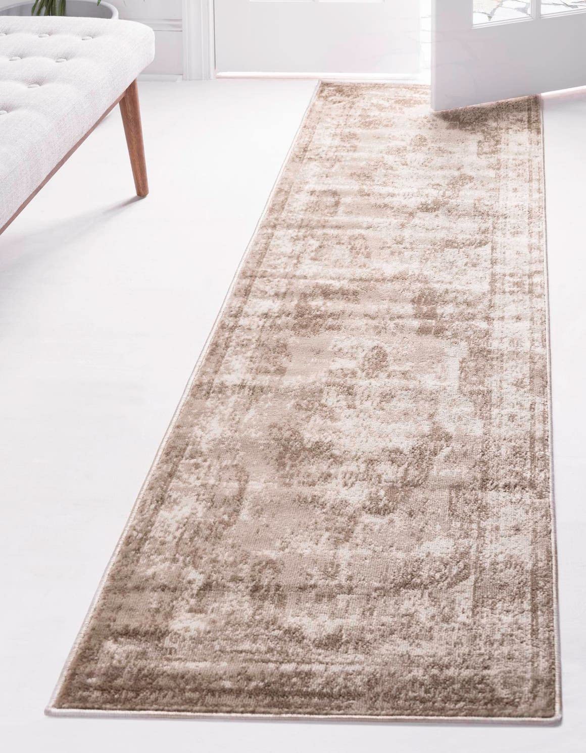Unique Loom Sofia Collection Area Rug - Salle Garnier (2 x 8 Runner, Beige/ Ivory)