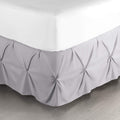Nestl Grey Lavender Bed Skirt Cal King Size, Pinch Pleat Cal King Bed Skirt, 14 ' Inch Drop Cal King Bedskirt, Hotel Quality Gr