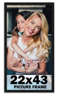 22x43 Frame Black Picture Frame - Complete Modern Photo Frame Includes UV Acrylic Shatter Guard Front, Acid Free Foam Backing Bo