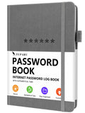 Tuparu Password Book With Alphabetical Tabs - Hardcover Internet Address & Password Organizer - Password Keeper Notebook For Com