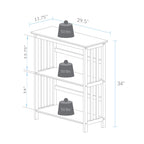 Casual Home Mission Style 3-Shelf Bookcase, Espresso