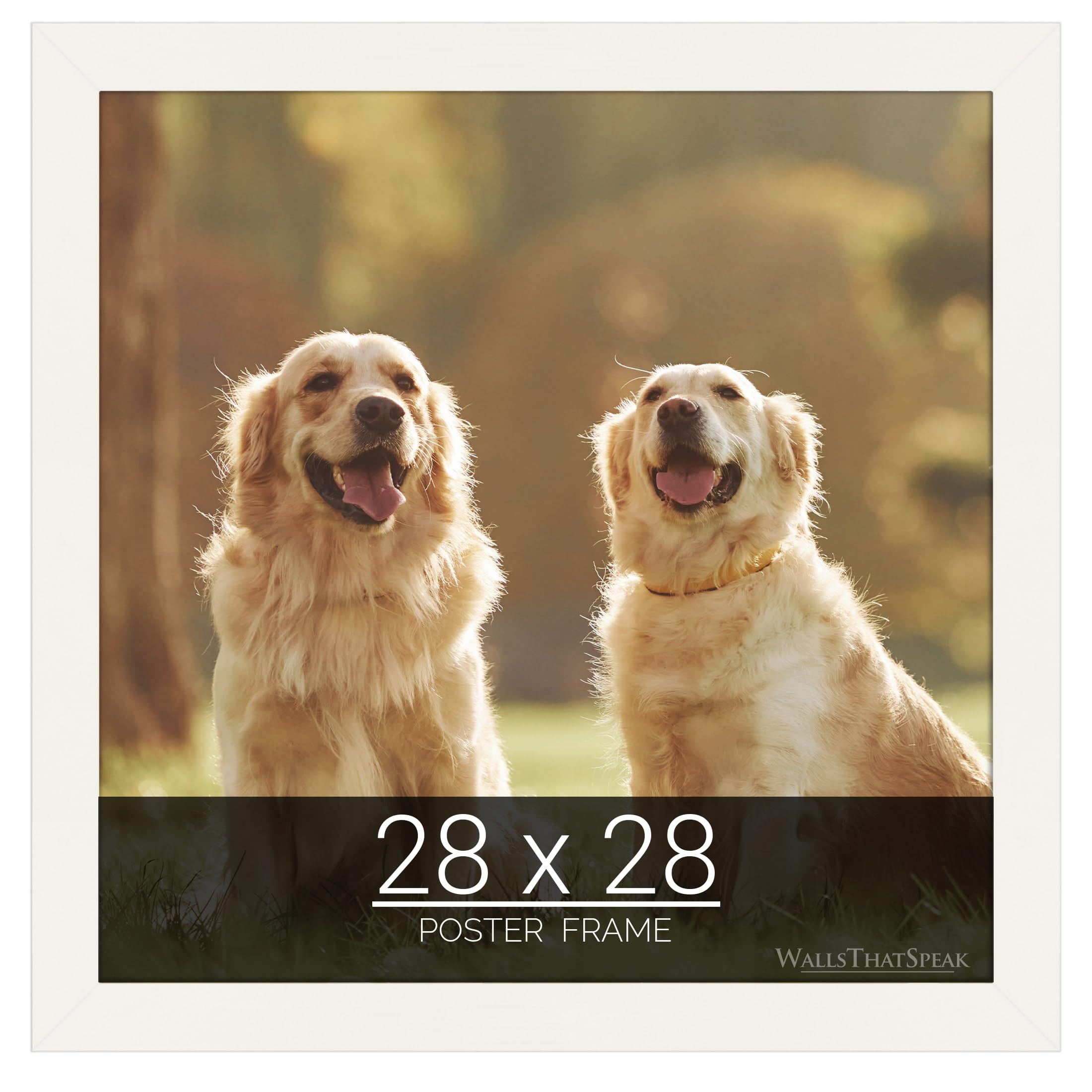 wallsthatspeak 28x28 white Picture Frame for Puzzles Posters Photos or Artwork