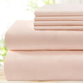 Bysure 6 Pieces Bed Sheets Set(Queen, Peach) - Hotel Luxury Super Soft 1800 Thread Count 100% Microfiber Sheets With Deep Pocket