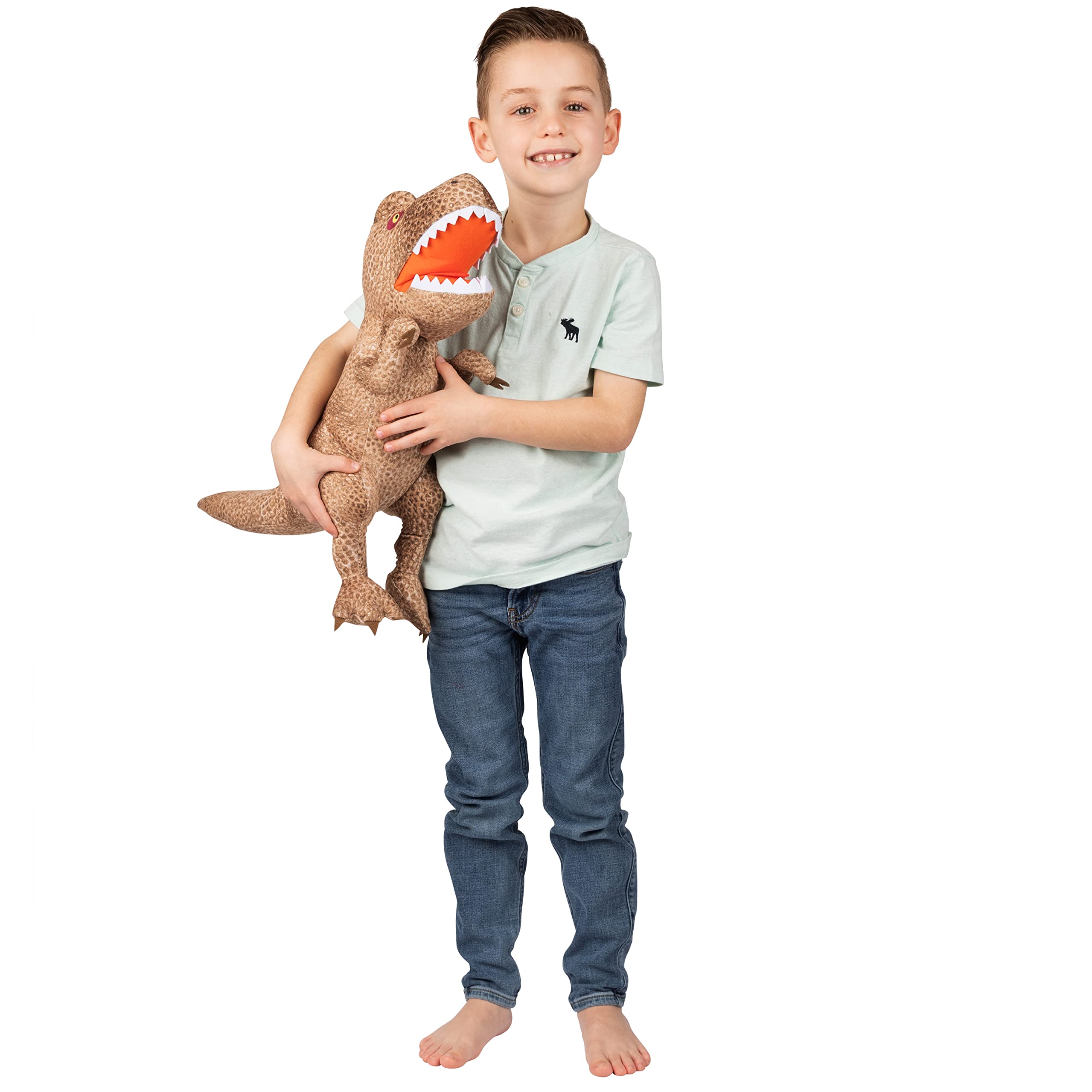 Jurassic World Dominion Rexy T-Rex Bedding Super Soft Plush Cuddle Pillow Buddy, One Size, By Franco Kids
