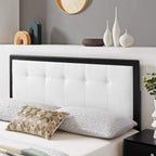 Modway Draper Tufted Queen Fabric And Wood Headboard In Black White
