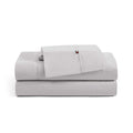 Tommy Hilfiger - Sheet Set, Cotton Percale Bedding with Matching Pillowcases, Crisp & Cool, Solid Home Essentials (Grey, Full)
