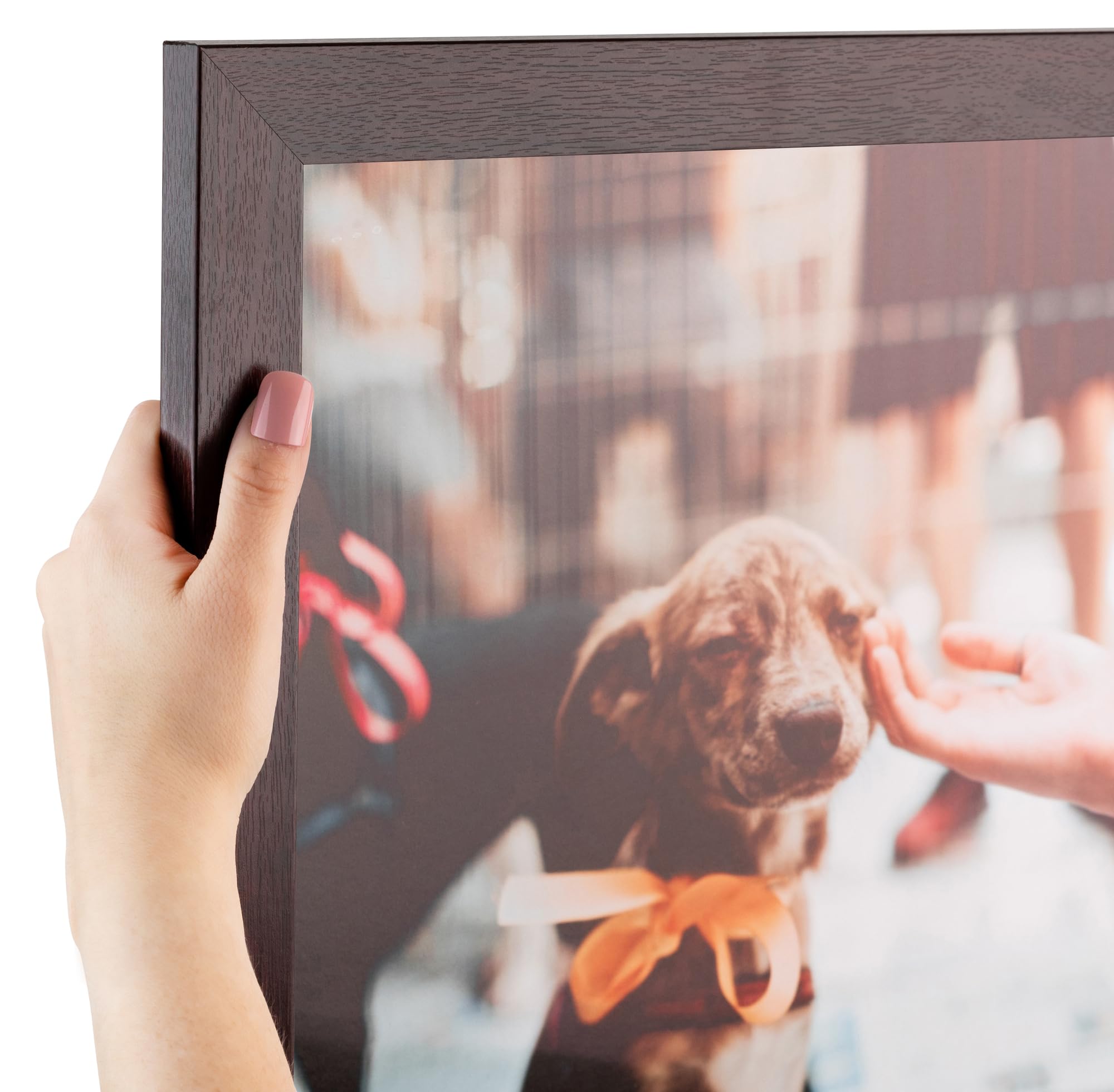 ArtToFrames 4x8 inch Classic Mahogany Frame Picture Frame, 2WOMFRBW26039-4x8