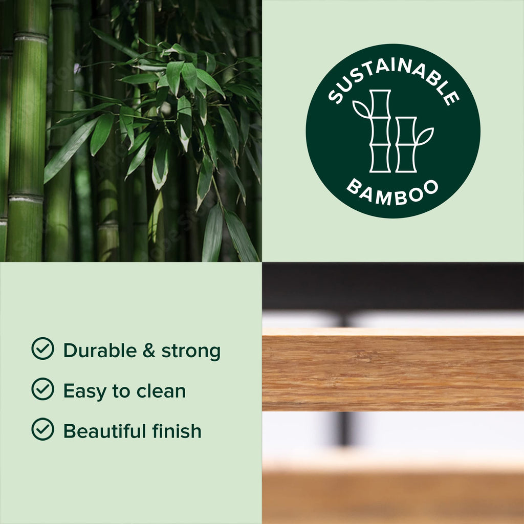 Zinus Smartbase Essential Mattress Foundation With Bamboo Slats, Metal Platform Bed Frame, Sustainable Bamboo Slat Support, No Box Spring Needed, Easy Assembly, Twin