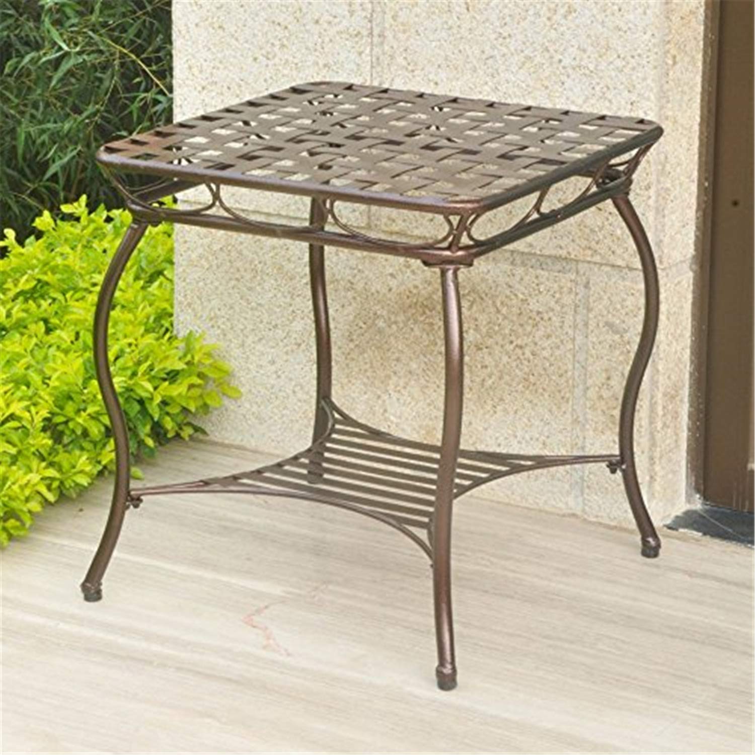International Caravan Santa Fe Iron Nailhead Side Table
