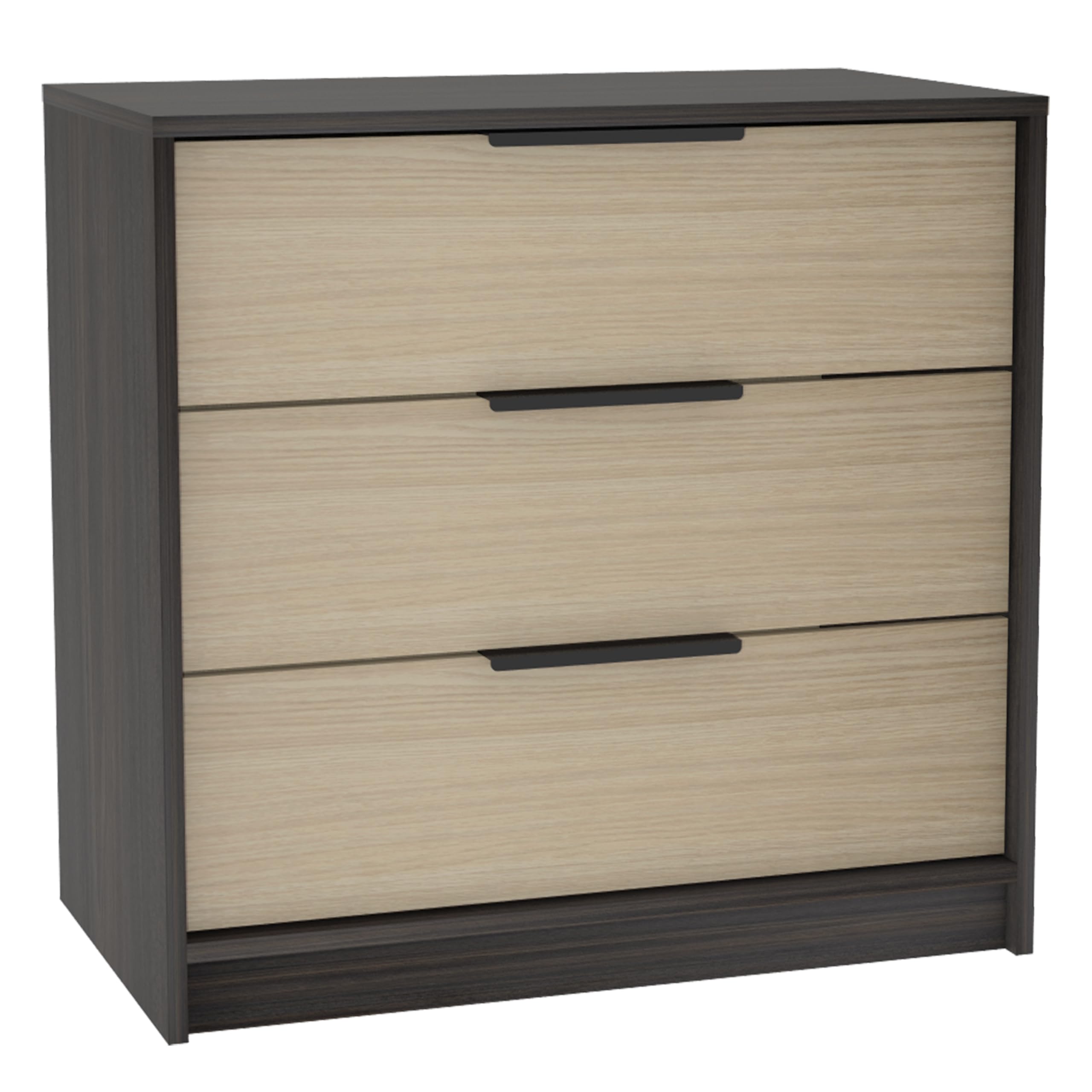 DEPOT E-SHOP Norene 2 Piece Bedroom Set, Armoire and Drawer Dresser, Black/Pine