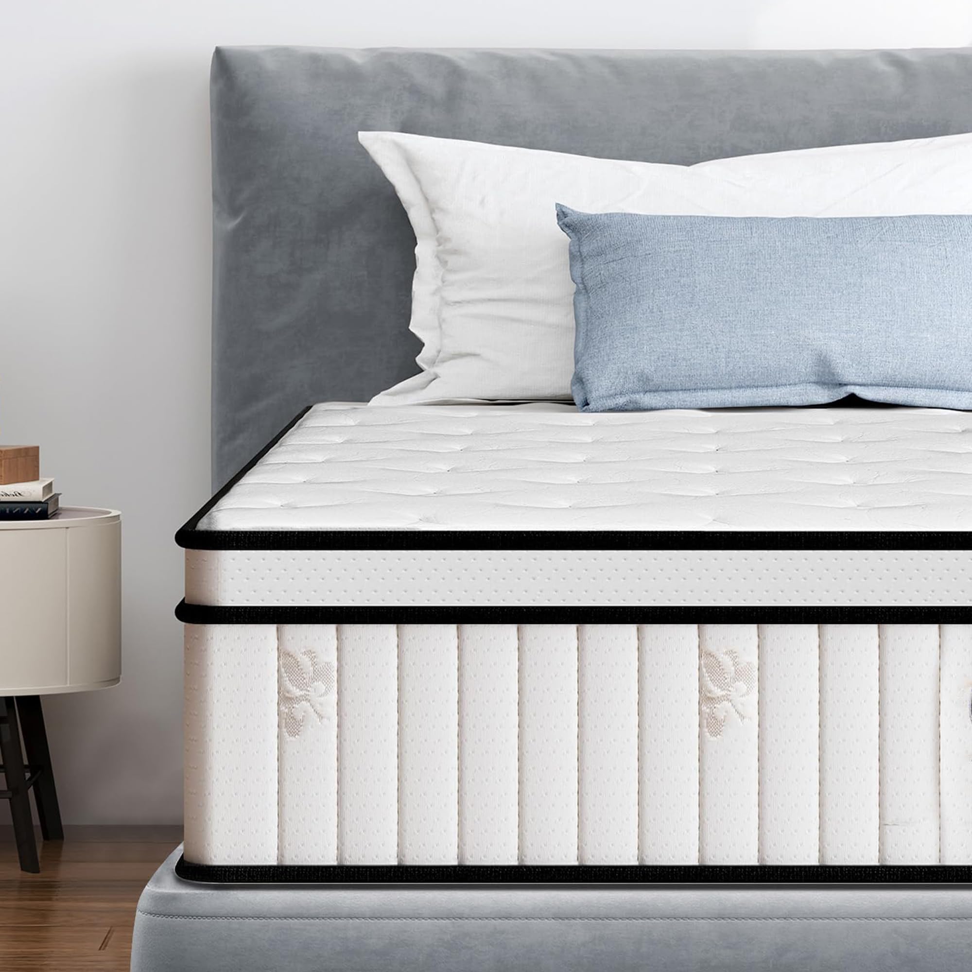 SogesSleep Twin Mattress, 10 Inch Hybrid Mattress in a Box, Individual Pocket Spring Bed Mattress, Medium Firm Mattress for Pres