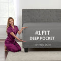 King Fitted Sheet Only - Fitted Sheet King Size Fitted Sheets Only - 16 Inch King Bed Fitted Sheet Fitted King Sheets Sold Separ