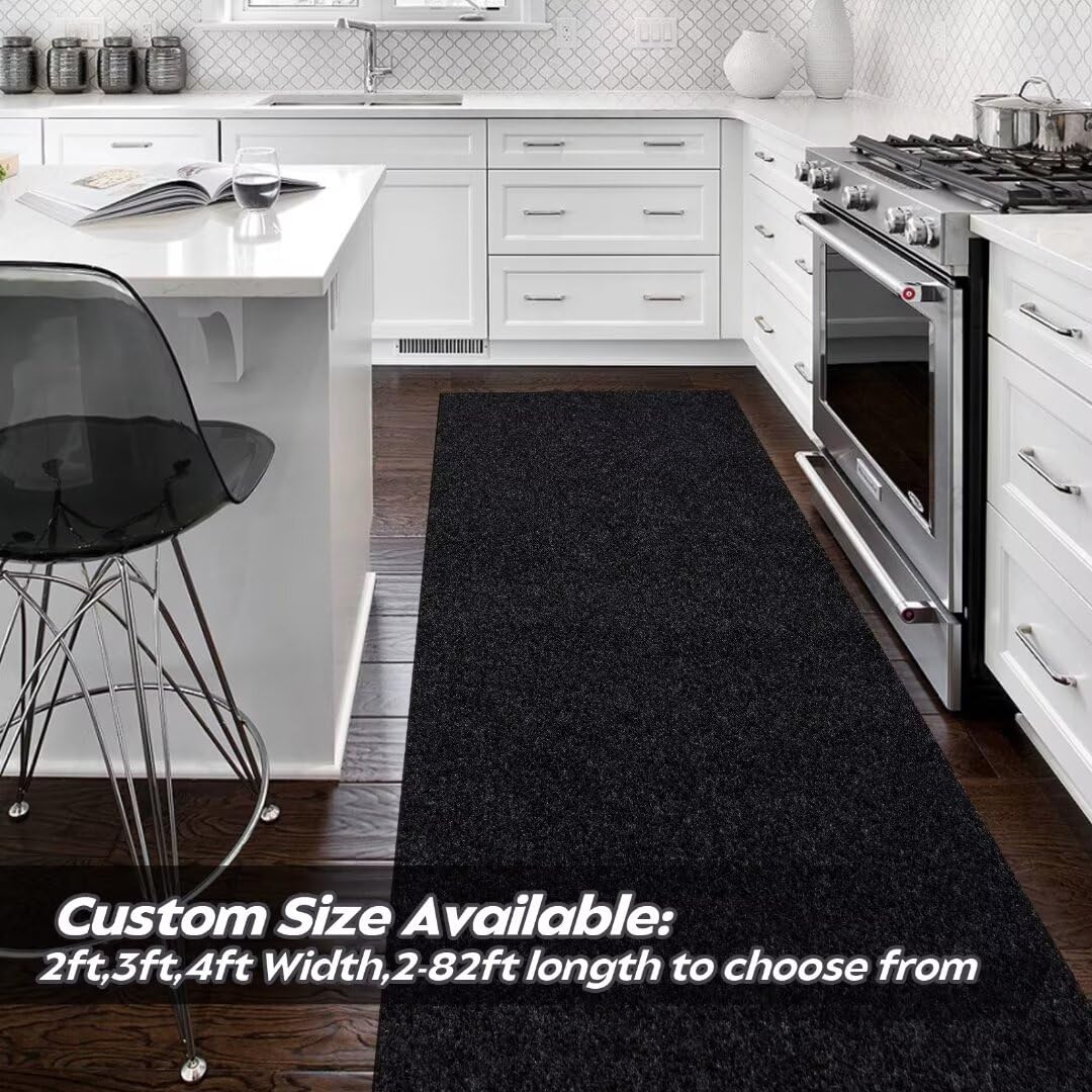 Gotohipi Runner Rug 3'X52'Indoor Outdoor Utility Carpet,Area Rugs With Non Slip Rubber Backing For Hallway Kitchen Entryway Balc