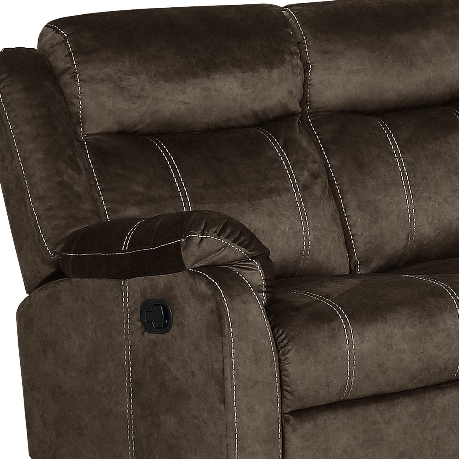 Global Furniture USA U7303C Brown Microfiber Glider Recliner