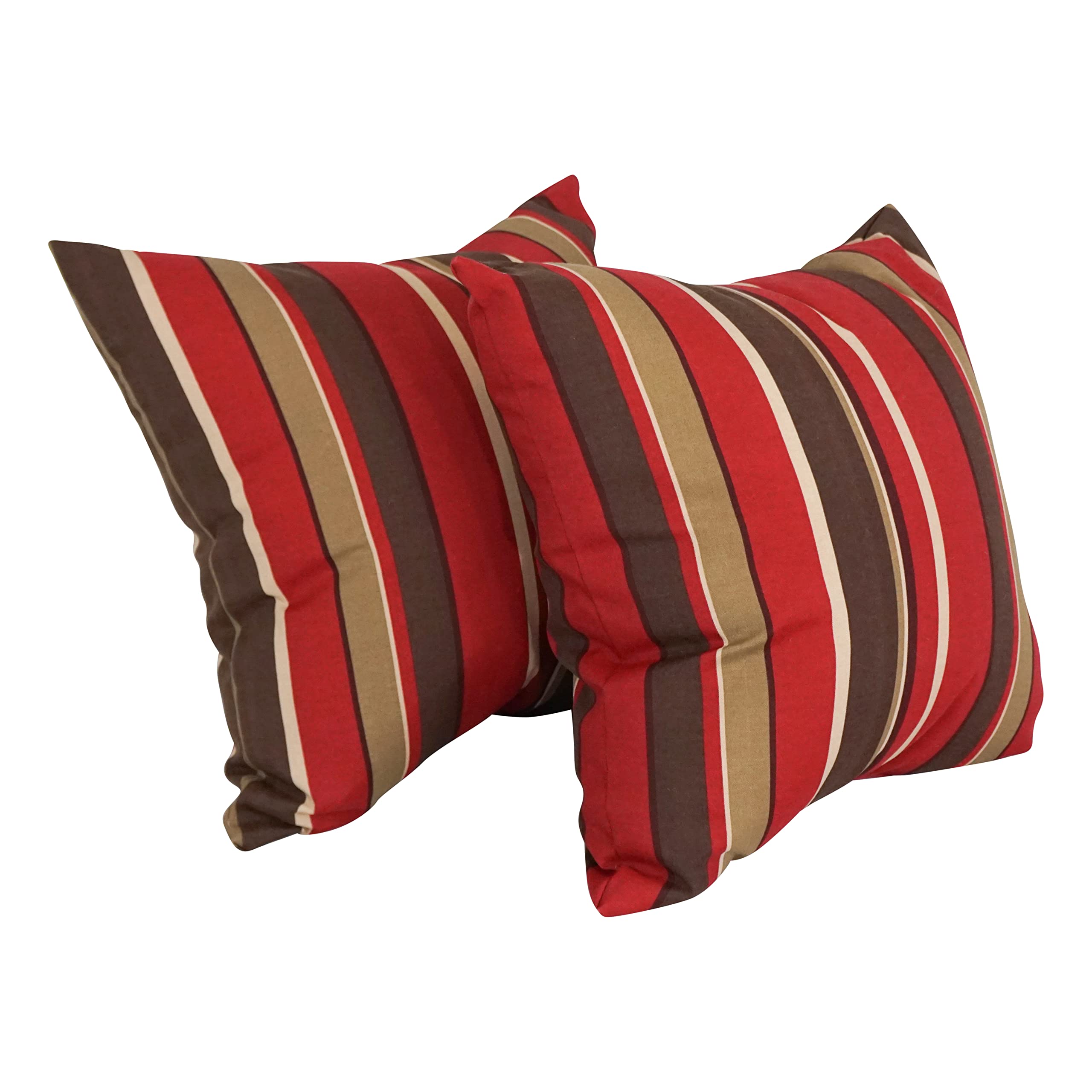 Blazing Needles Square Indoor/Outdoor Throw Pillow, 25", Montserrat Sangria 2 Count
