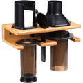 Space Saving Organizer Wall Mount For Aeropress Set, Polished Bamboo